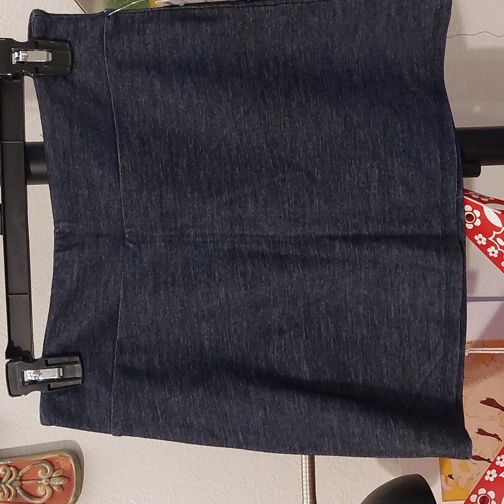 Dark denim bodycon stretchy mini skirt